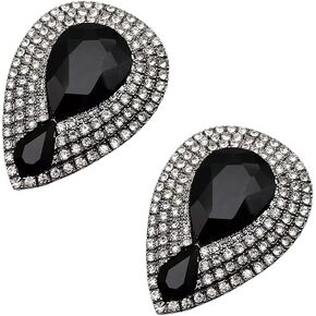 Ruihfas 2Pcs Elegant Rhinestone Crystal Metal Shoe Clips for Pumps Women Bridal Wedding Shoes Decorations Clips