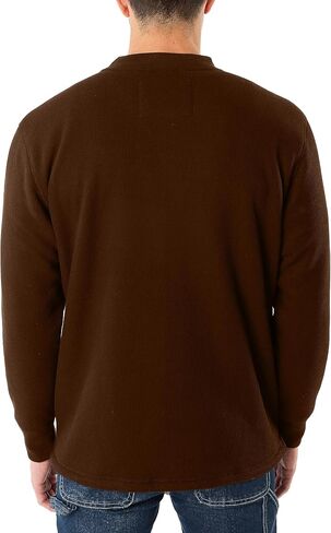 Smith's Workwear Men's Sherpa-Bonded Thermal Knit Henley Pullover in Saudi Arabia