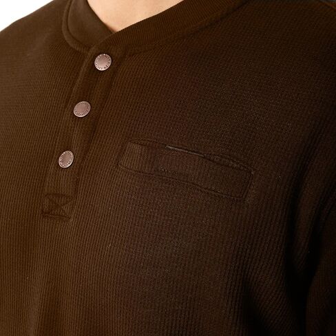 Smith's Workwear Men's Sherpa-Bonded Thermal Knit Henley Pullover in Saudi Arabia