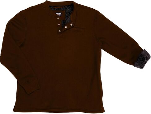 Smith's Workwear Men's Sherpa-Bonded Thermal Knit Henley Pullover in Saudi Arabia