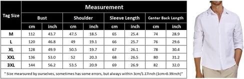 قمصان AUDATE للرجال من القطن والكتان، قمصان كاجوال بأزرار سفلية، قمصان ذات مقاس عادي وأكمام طويلة in Kuwait