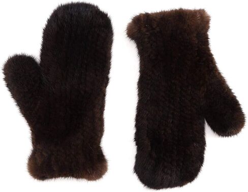 surell Mink Fur Mittens w Removable Rope String - Soft Winter Gloves - Luxury Cold Weather Clothing Accessory - Women in Saudi Arabia