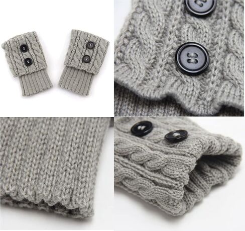 زوجان من الجوارب النسائية ذات الرقبة الطويلة الشتوية الدافئة والجوارب طويلة الرقبة المنسوجة الكروشيه الأصفاد الجوارب لتدفئة الساق in Kuwait