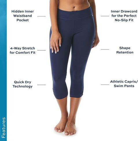Cobra Athletic Capris — Quick-Dry Yoga, Swim Pant, Sport Leggings for Women in Kuwait