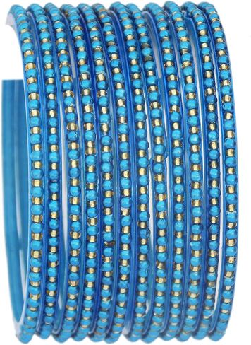 JD'Z COLLECTION Indian Bollywood Traditional Glass Bangles Set Churi Multi Color Bangle Bracelet For Women Jewelry Bangles in Saudi Arabia
