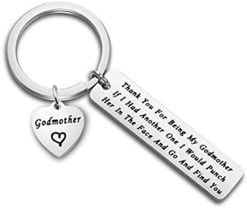 Godparent Gifts Thanks for Being An Awesome Godmother/Godfather Keychain First Communion Gift Thank You Gift For Godparents in Saudi Arabia