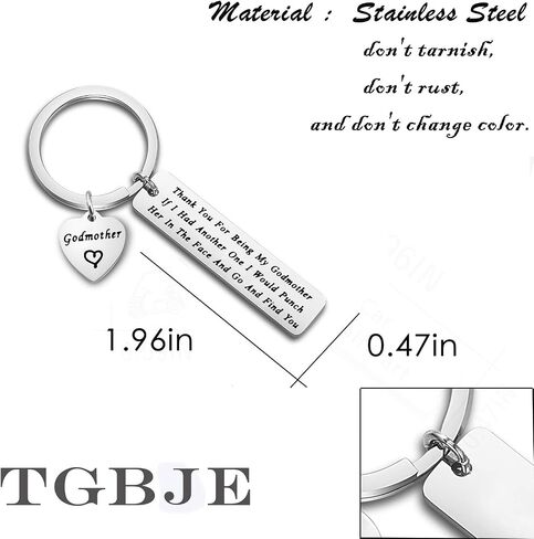 Godparent Gifts Thanks for Being An Awesome Godmother/Godfather Keychain First Communion Gift Thank You Gift For Godparents in Saudi Arabia