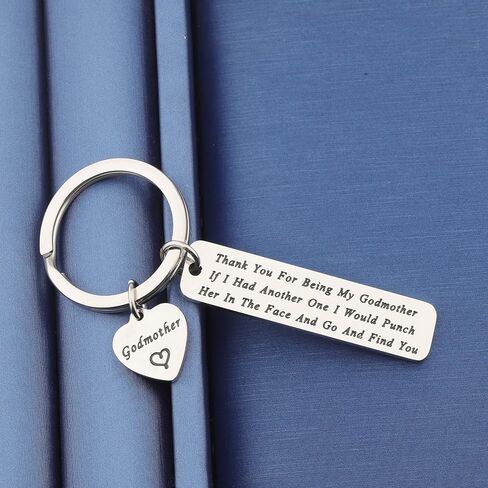 Godparent Gifts Thanks for Being An Awesome Godmother/Godfather Keychain First Communion Gift Thank You Gift For Godparents in Saudi Arabia