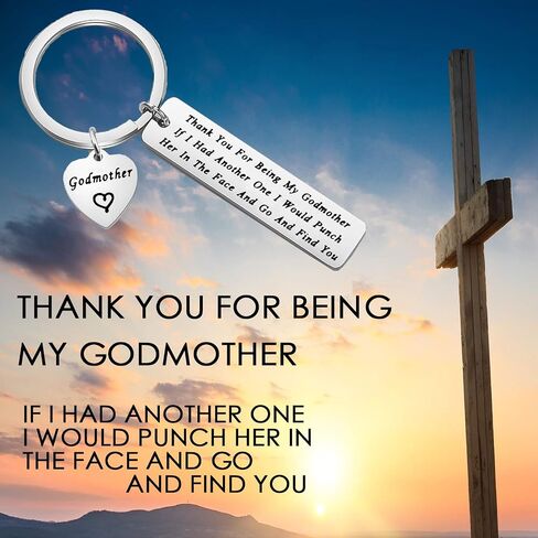 Godparent Gifts Thanks for Being An Awesome Godmother/Godfather Keychain First Communion Gift Thank You Gift For Godparents in Saudi Arabia