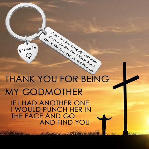 Godparent Gifts Thanks for Being An Awesome Godmother/Godfather Keychain First Communion Gift Thank You Gift For Godparents in Saudi Arabia