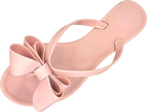 صندل نسائي من TruFox فليب فلوب مع فيونكة صنادل صيفية مسطحة من الجيلي in Kuwait