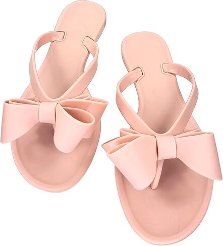 صندل نسائي من TruFox فليب فلوب مع فيونكة صنادل صيفية مسطحة من الجيلي in Kuwait