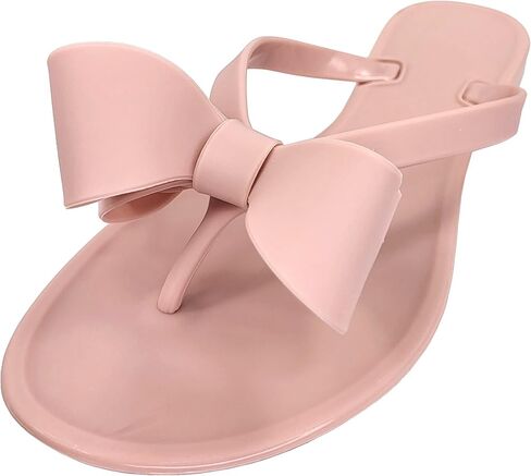 صندل نسائي من TruFox فليب فلوب مع فيونكة صنادل صيفية مسطحة من الجيلي in Kuwait