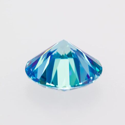 Letmexc توب مويسانيتي أزرق زبرجد أحجار فضفاضة مستديرة قطع الماس VVS1 للمجوهرات المخصصة مع تقرير GRA. in Kuwait