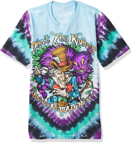 Liquid Blue Don't You Know Alice in Wonderland Mad Here Tie Dye T-Shirt in Saudi Arabia