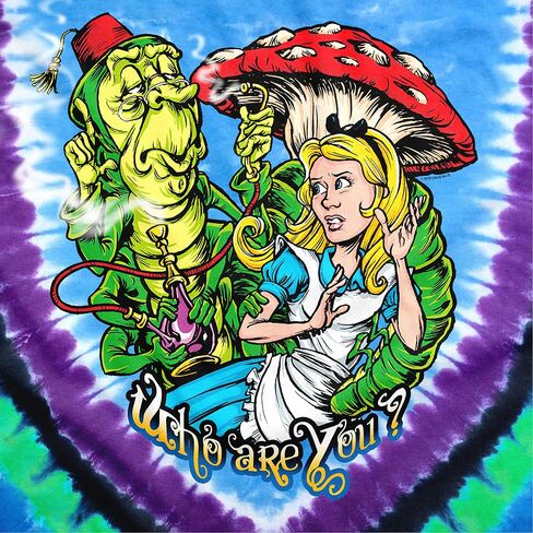 Liquid Blue Don't You Know Alice in Wonderland Mad Here Tie Dye T-Shirt in Saudi Arabia
