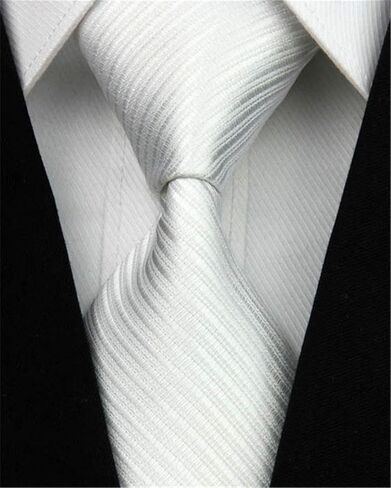 SELOUD, Pack of 6, Men's Fashion Silk Neck Tie for Men Classic Design 3 Inches (7.5cm) Wide White Gray Necktie for Wedding Business Party Bar, 57 in(145cm) x 3 in(7.5cm), FGE-6xST750 in Saudi Arabia