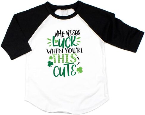 Bump and Beyond Designs Who Needs Luck When You're This Cute Kids St. Patrick's Day Shirt in Saudi Arabia