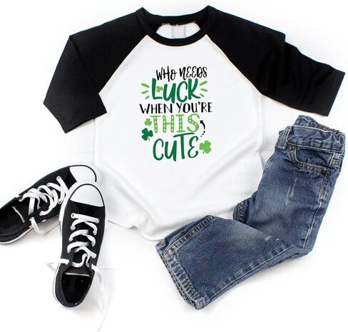 Bump and Beyond Designs Who Needs Luck When You're This Cute Kids St. Patrick's Day Shirt in Saudi Arabia