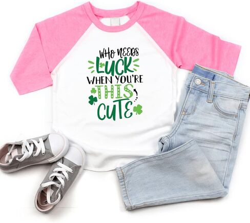 Bump and Beyond Designs Who Needs Luck When You're This Cute Kids St. Patrick's Day Shirt in Saudi Arabia