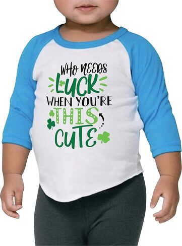 Bump and Beyond Designs Who Needs Luck When You're This Cute Kids St. Patrick's Day Shirt in Saudi Arabia