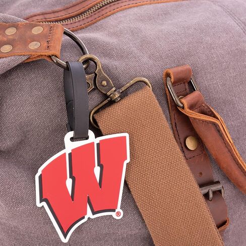 University of Wisconsin Luggage Tag Badgers UW Madison Tags Bag (PVC Luggage Tag - Design A) in Kuwait
