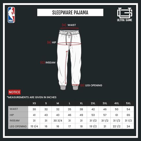 Ultra Game NCAA Men's Sleepwear Super Soft Flannel Pajama Loungewear Pants in Kuwait