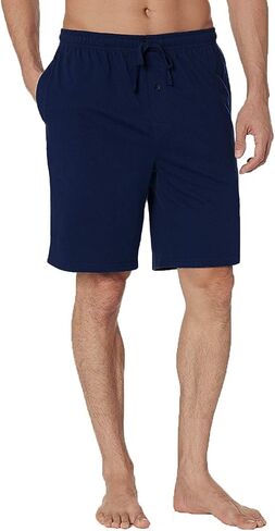 Bintangor Men's Pajama Shorts 100% Cotton Sleep Knit Elastic Waistband Lounge Wear pj Shorts 2 Pack in Saudi Arabia