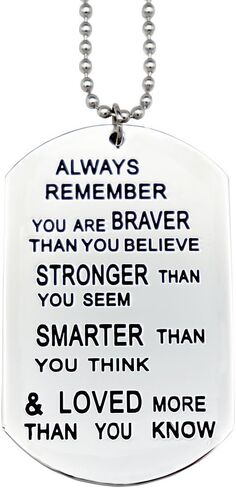 O.RIYA You Are Braver Than You Believe Necklaces/Keyring Jewellery(White) in Saudi Arabia