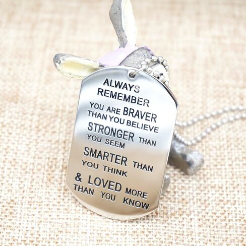 O.RIYA You Are Braver Than You Believe Necklaces/Keyring Jewellery(White) in Saudi Arabia