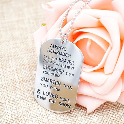 O.RIYA You Are Braver Than You Believe Necklaces/Keyring Jewellery(White) in Saudi Arabia