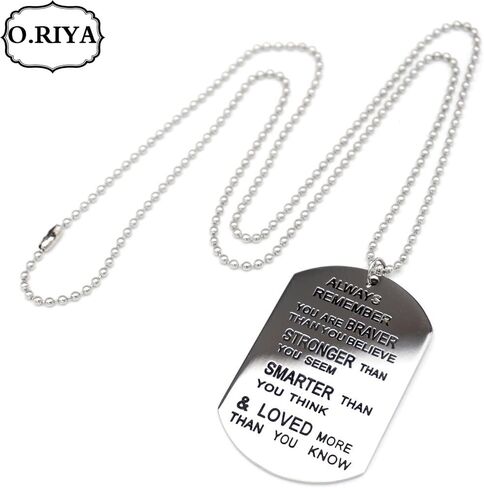 O.RIYA You Are Braver Than You Believe Necklaces/Keyring Jewellery(White) in Saudi Arabia