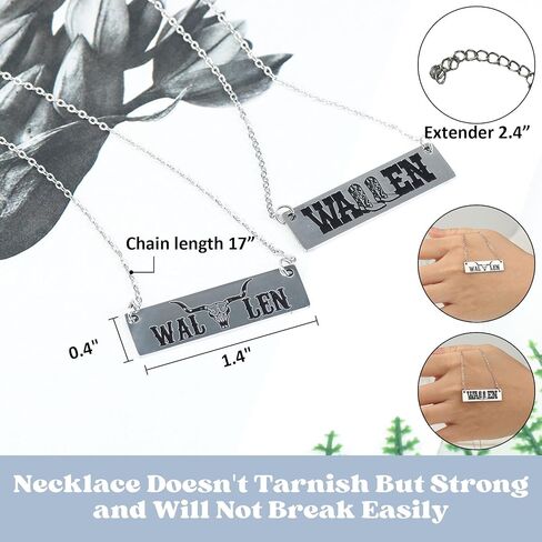 قلادة BARUN Wallen - Wallen Merch لزي الحفلات الموسيقية الريفية، أشياء فتاة الريف، قلائد البلد، مجوهرات الريف الغربي للنساء، أحذية المغني Wallen هدايا البقر لمحبي موسيقى راعية البقر in Kuwait