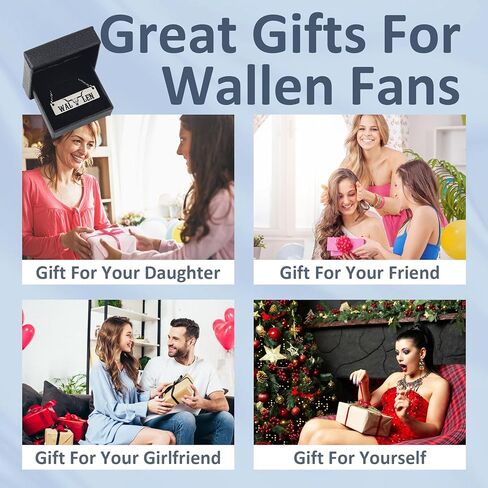 قلادة BARUN Wallen - Wallen Merch لزي الحفلات الموسيقية الريفية، أشياء فتاة الريف، قلائد البلد، مجوهرات الريف الغربي للنساء، أحذية المغني Wallen هدايا البقر لمحبي موسيقى راعية البقر in Kuwait