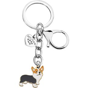 BNQL Corgi Keychain Gifts Corgi Owner Gifts Corgi Gifts for Corgi Lovers Paw Print Keychain Pet Rescue Gifts in Saudi Arabia
