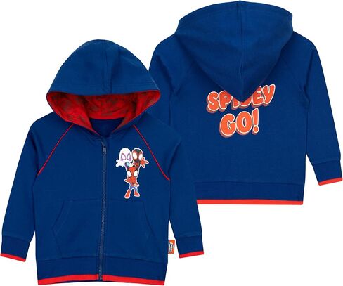 Marvel Spiderman Hoodie | Spidey and His Amazing Friends Boys Hoodie | Kids Zip Up Hoodie | Ages 2 To 12 Years in Saudi Arabia