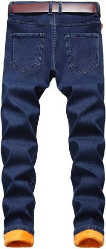 IDEALSANXUN Fleece Lined Jeans for Mens Stretch Thick Warm Sherpa Winter Jean Denim Pants in Saudi Arabia