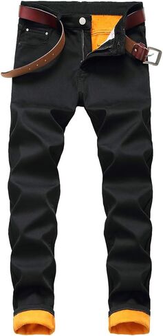 IDEALSANXUN Fleece Lined Jeans for Mens Stretch Thick Warm Sherpa Winter Jean Denim Pants in Saudi Arabia