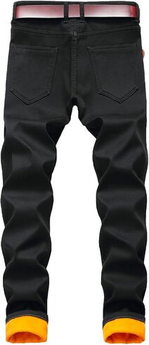 IDEALSANXUN Fleece Lined Jeans for Mens Stretch Thick Warm Sherpa Winter Jean Denim Pants in Saudi Arabia