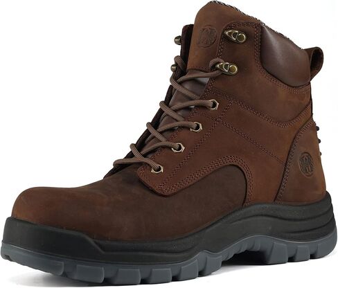 HANDMEN Work Boots for Men, 6" Composite Toe Waterproof Mens Work Boots, Non-Slip Puncture-Proof Safety Anti-Static Working Shoes 81N01 in Saudi Arabia