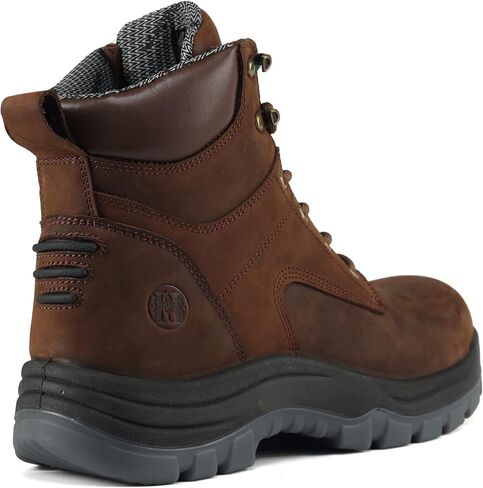 HANDMEN Work Boots for Men, 6" Composite Toe Waterproof Mens Work Boots, Non-Slip Puncture-Proof Safety Anti-Static Working Shoes 81N01 in Saudi Arabia