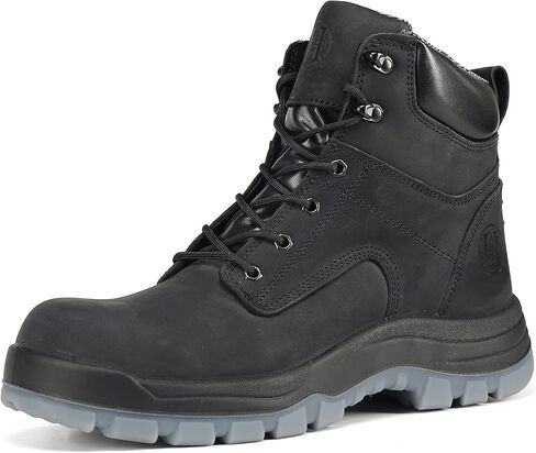 HANDMEN Work Boots for Men, 6" Composite Toe Waterproof Mens Work Boots, Non-Slip Puncture-Proof Safety Anti-Static Working Shoes 81N01 in Saudi Arabia