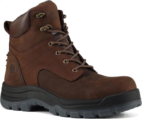 HANDMEN Work Boots for Men, 6" Composite Toe Waterproof Mens Work Boots, Non-Slip Puncture-Proof Safety Anti-Static Working Shoes 81N01 in Saudi Arabia