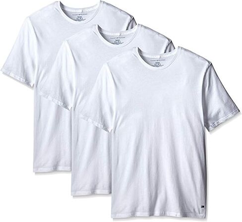 Tommy Hilfiger Men's Undershirts 3 Pack Cotton Classics Crew Neck T-Shirt (X-Large, White) in Saudi Arabia
