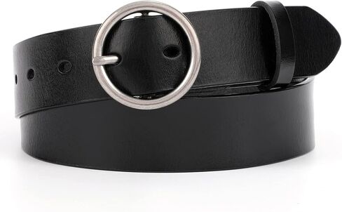 WERFORU Women Casual Dress Belt Fashion Leather Belt with O Ring Buckle for Jeans Pants in Saudi Arabia