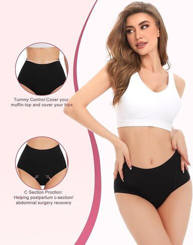 Sunm Boutique 3 Pack Incontinence Underwear for Women Comfortable Leakproof Panties Tummy Control in Kuwait