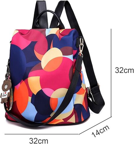 فري ليبي المضادة للسرقة حقيبة الظهر النايلون حقائب الظهر حقائب للنساء مدرسة السفر حقيبة الظهر حقائب الكتف خفيفة الوزن, One Size in Kuwait