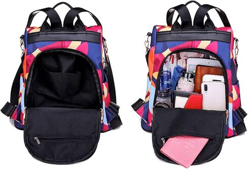 فري ليبي المضادة للسرقة حقيبة الظهر النايلون حقائب الظهر حقائب للنساء مدرسة السفر حقيبة الظهر حقائب الكتف خفيفة الوزن, One Size in Kuwait
