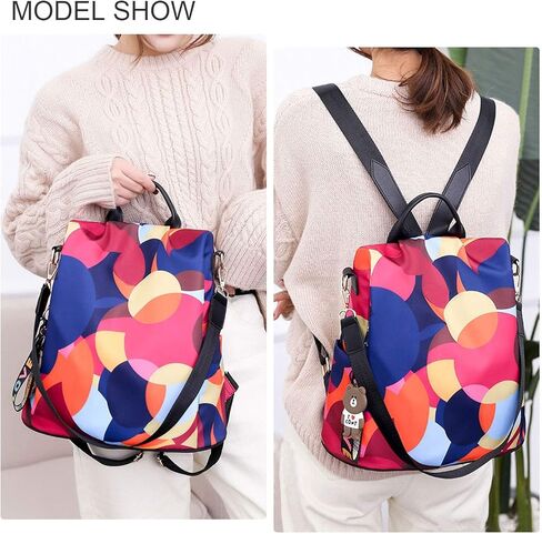 فري ليبي المضادة للسرقة حقيبة الظهر النايلون حقائب الظهر حقائب للنساء مدرسة السفر حقيبة الظهر حقائب الكتف خفيفة الوزن, One Size in Kuwait