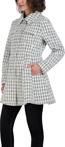 Laundry by Shelli Segal Women's Fit and Flare Plaid Fabric Jacket in Kuwait